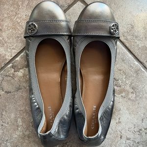 Coach Silver Flats